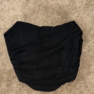 Elegant Black Strapless Corset Top